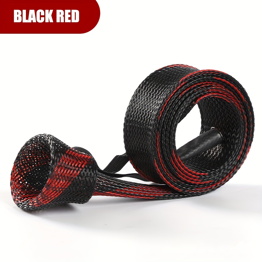 Rod Protector Sleeve Braided Mesh Reusable Telescopic Rods Protector