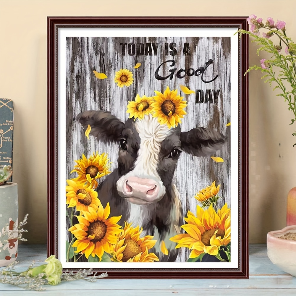 Cow 5d Diamond Painting Kits Big And Small Diamond Handmade - Temu