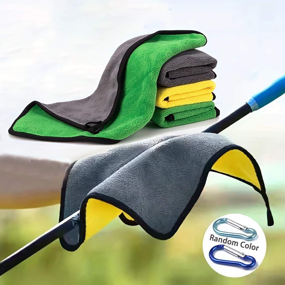1pc Super-Absorbent Fishing Towel with Carabiner - Perfect for Kitchen, Car  Washing & Fishing!