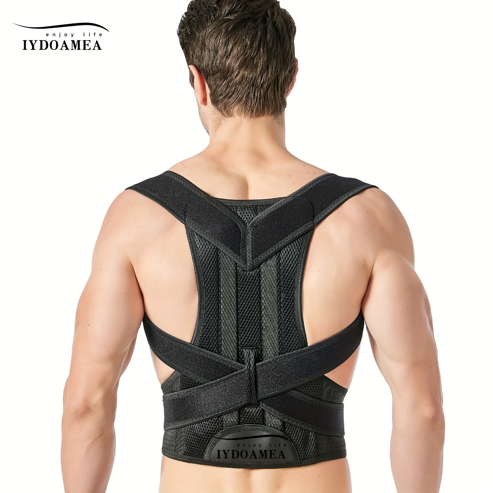 Comfy Brace Posture Corrector-Back Brace for Men Women Fully Adjustable  Straightener for Mid, Upper Spine Support- Neck Shoulder Clavicle and Back  Pain Relief 