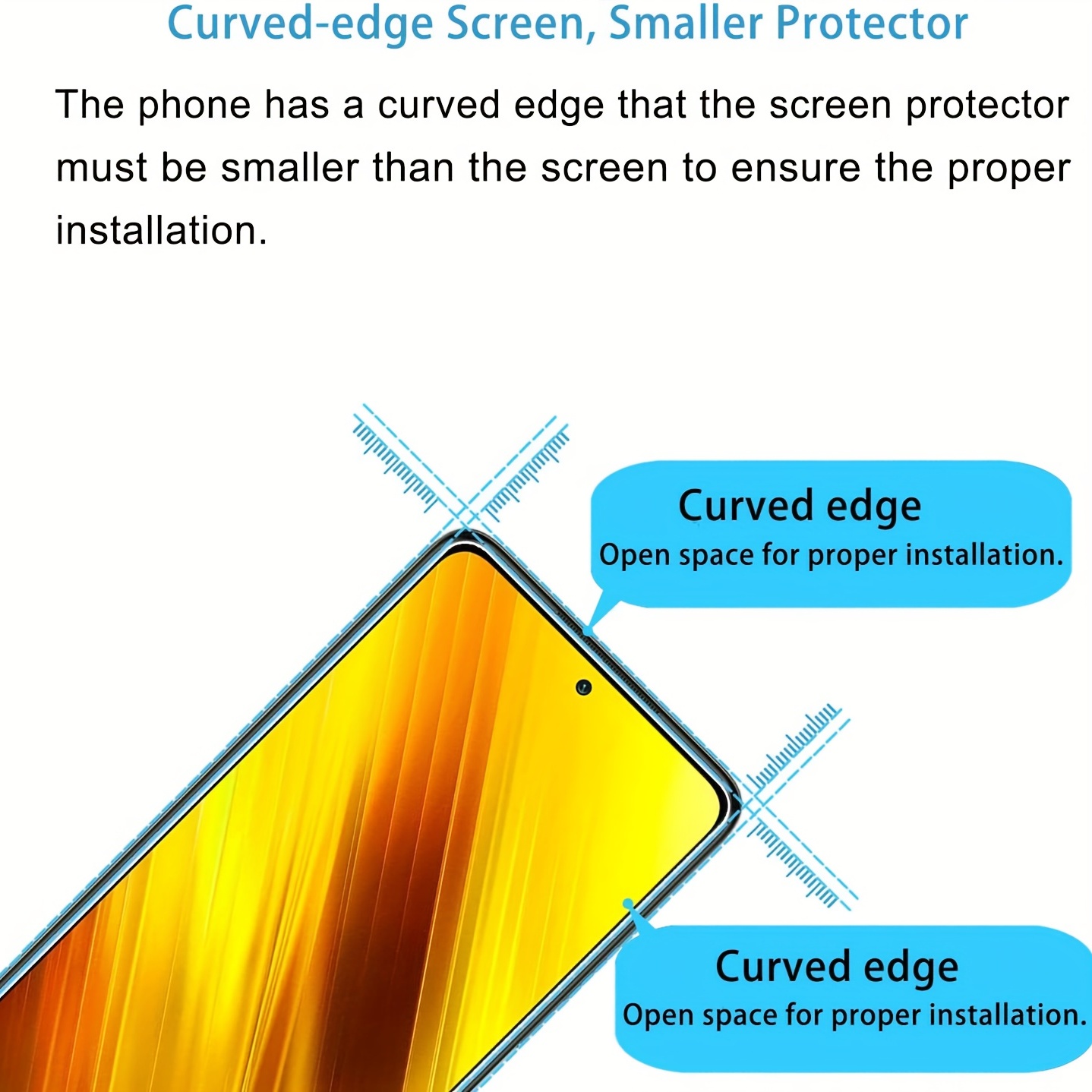 Paquete de 3 protectores de pantalla para Xiaomi Poco X3 NFCPoco