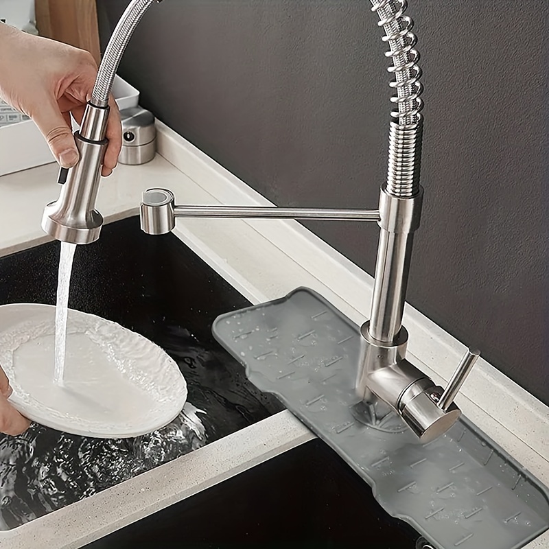Kitchen Faucet Sink Splash Plate Silicone Faucet Water - Temu