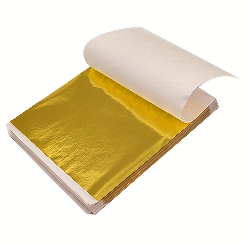 Imitation Golden Silvery Foil Paper Leaf Sheet Gilding Diy - Temu
