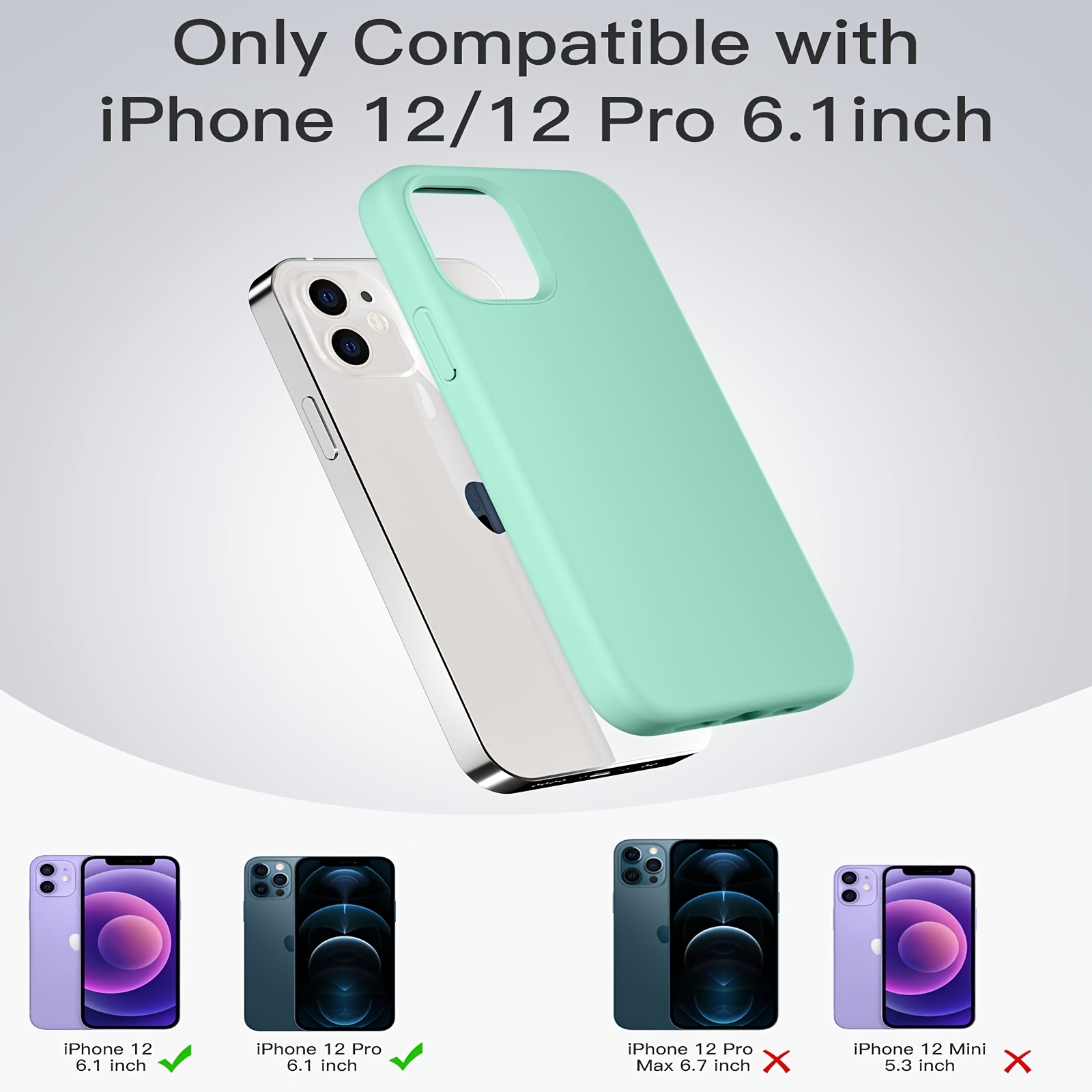 Funda silicona 100% transparente para iPhone 12 Mini / 12 / 12 Pro