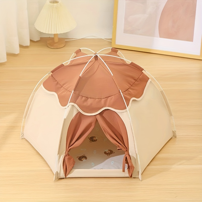 pet tent house summer breathable cat tent cat kennel removable and washable cat tent mat accessories details 6