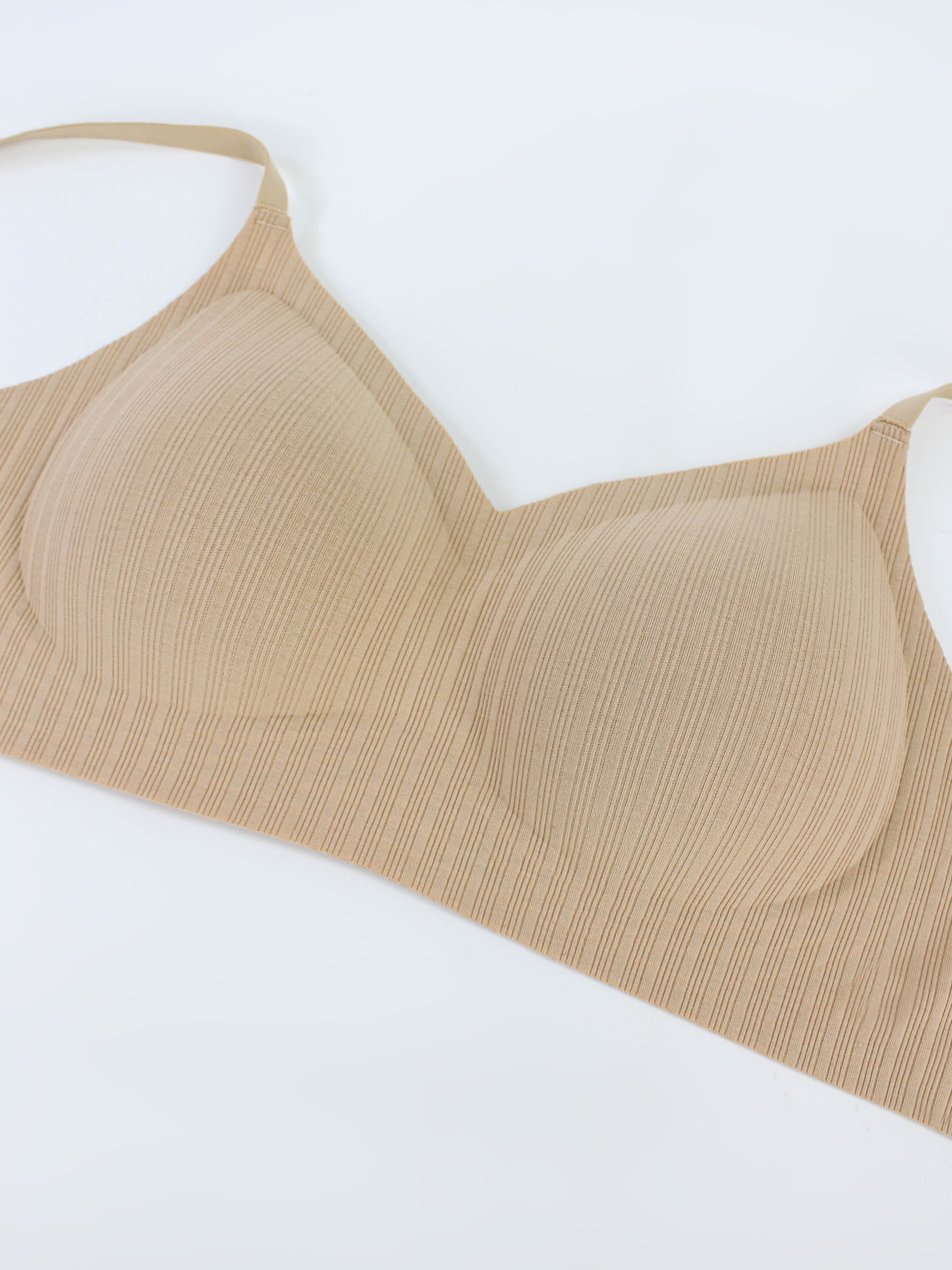 Women's Elegant Striped Side Push Bra Comfortable Soft Solid - Temu