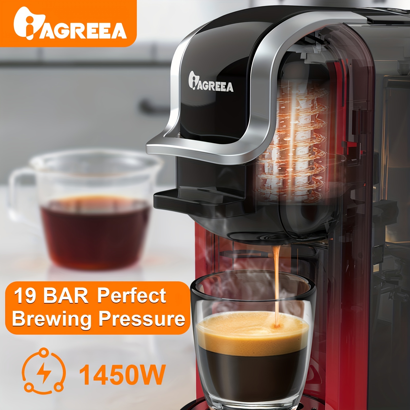 220V 1450W 600ml 19Bar 4 In 1 Multi Capsule Coffee Machine Cold Hot Milk  Italian Portable Nespresso Capsule Coffee Machine - AliExpress
