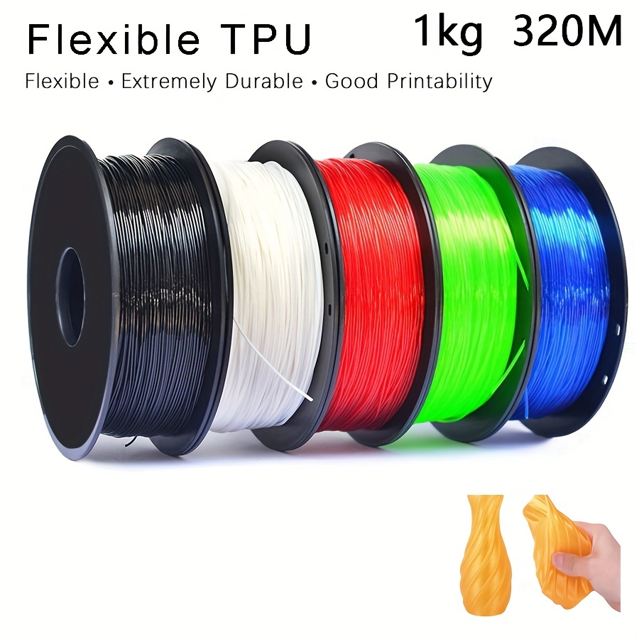 Translucent Red Flexible TPU 3D Printing Filament 1kg/2.2lb 1.75mm