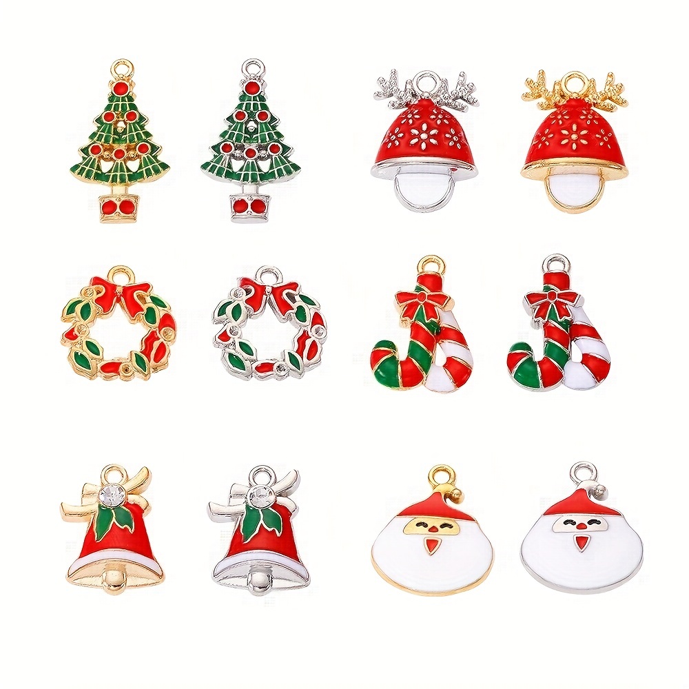 Bracelet pendentif arbre de Noël père Noël wapiti, décoration pour