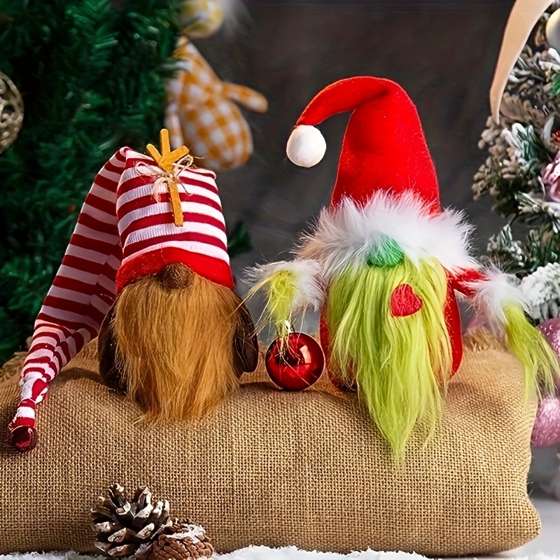 Gnomes Doll, Christmas Ornament, Christmas Decorations Handmade Coffee  Stripe Chef Gnomes Plush, Gnome For Christmas Kitchen Decor - Temu