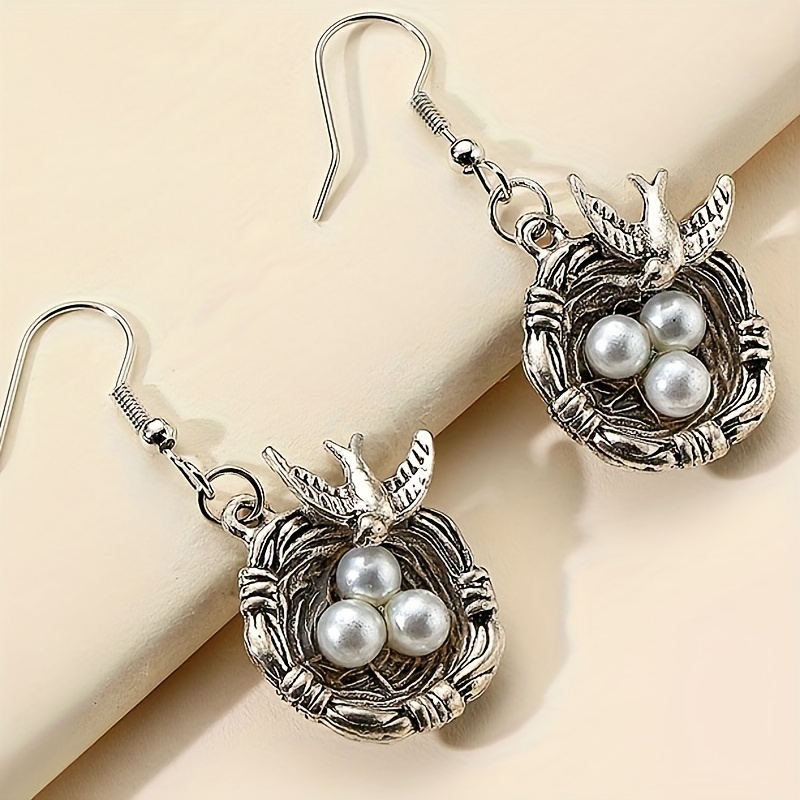 Birds sales nest earrings