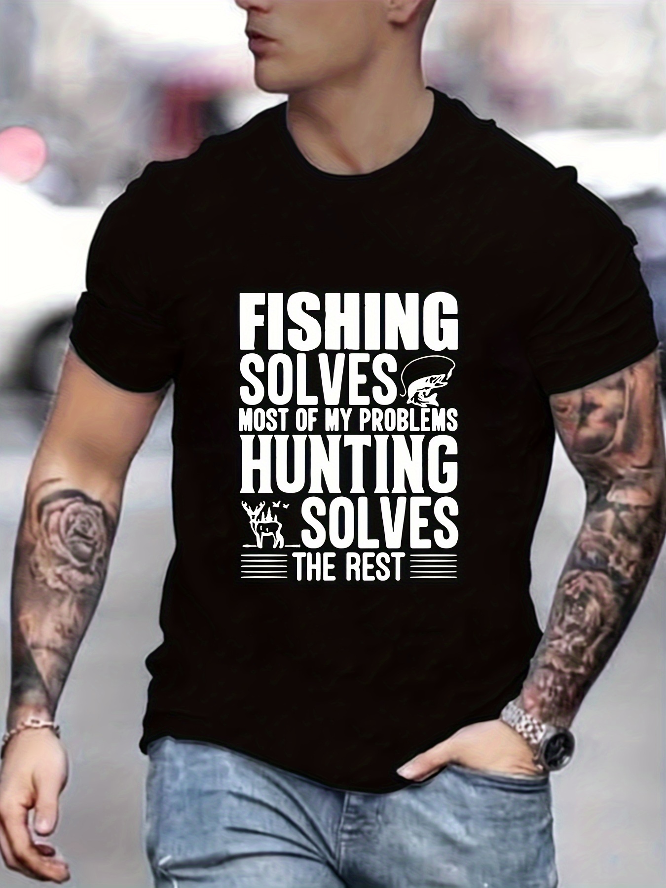 Camiseta Cómoda Con Estampado De Eslogan Para Amantes De La Pesca Para  Hombre, Camiseta Gráfica, Ropa De Verano Para Hombre, Ropa Para Hombre -  Temu Chile