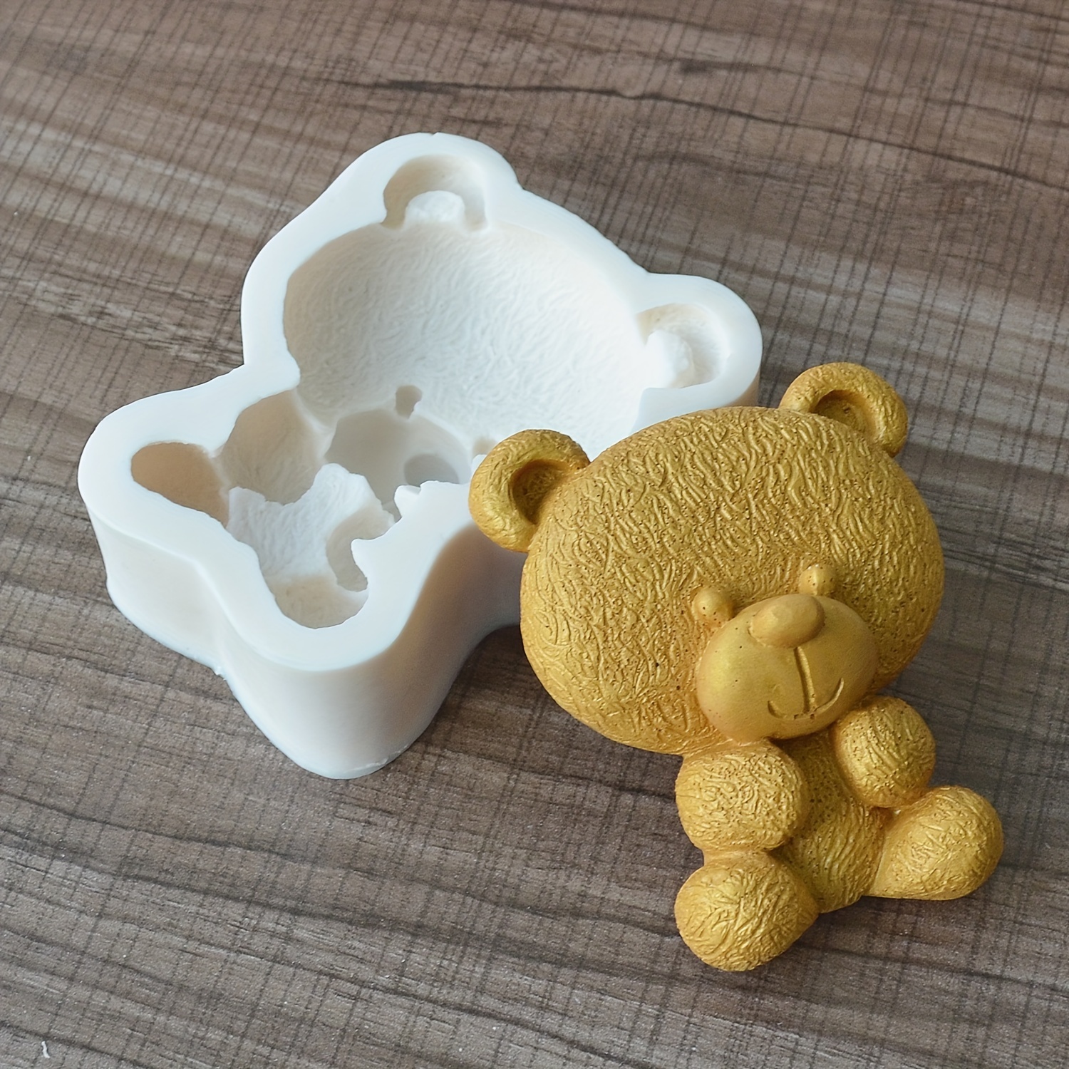 1pc, Cute Bear Chocolate Mold - 3D Silicone Cartoon Candy Mold for DIY Cake  Decorating and Baking - Kawaii Fondant Mold with Bowtie - Perfect Kitchen