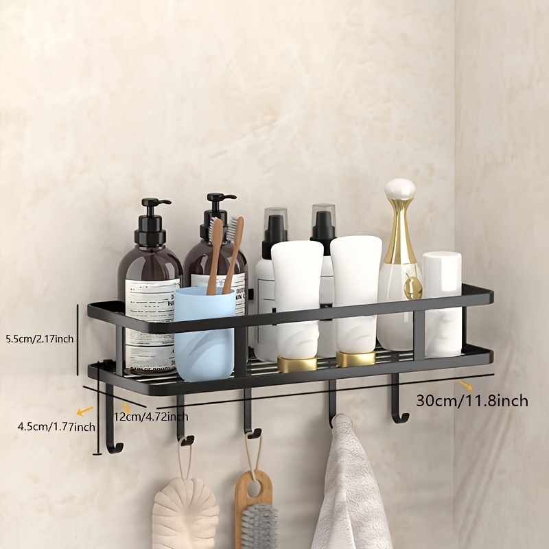 Wall Mounted Bathroom Shelf, Cosmetic Storage Rack, Shower Caddy