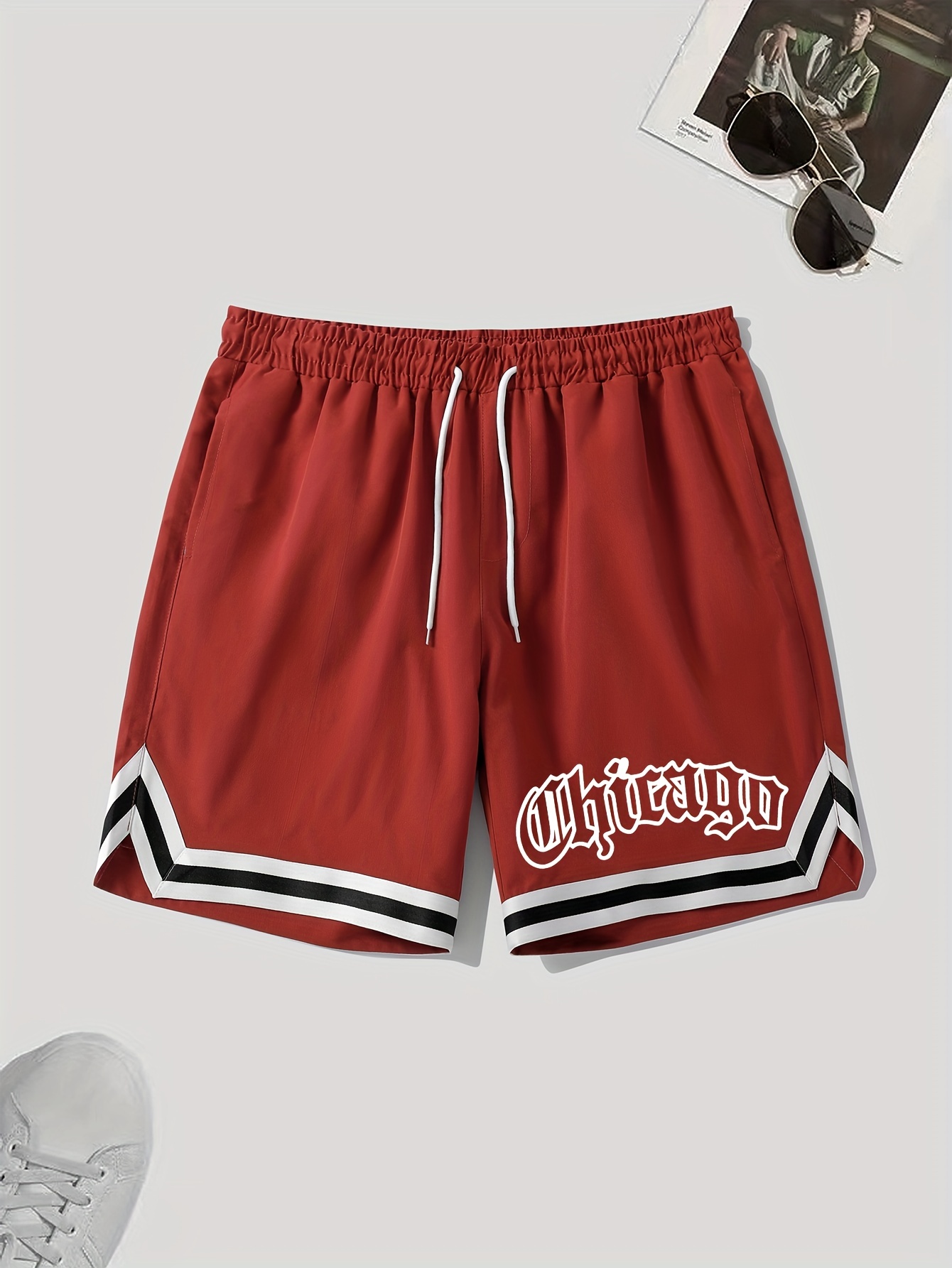 Mens Chicago 23 Print Basketball Shorts Casual Slightly Stretch Breathable  Drawstring Shorts Mens Clothing For Summer Outdoor, Check Out Today's  Deals Now