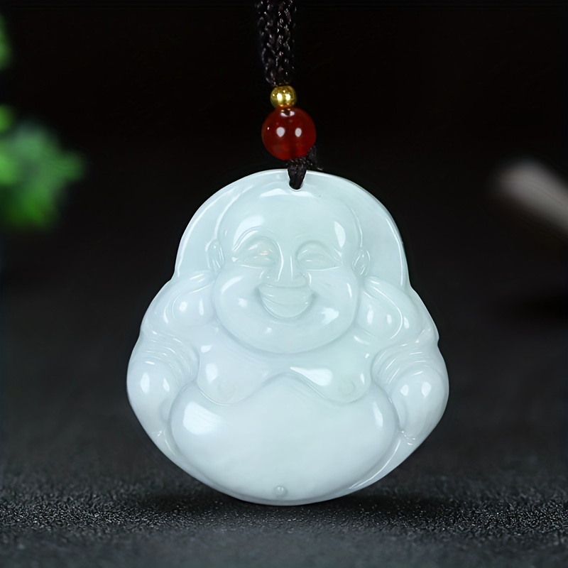 Natural Jadeite Jade Buddha Pendant For Men And Women, New Maitreya ...