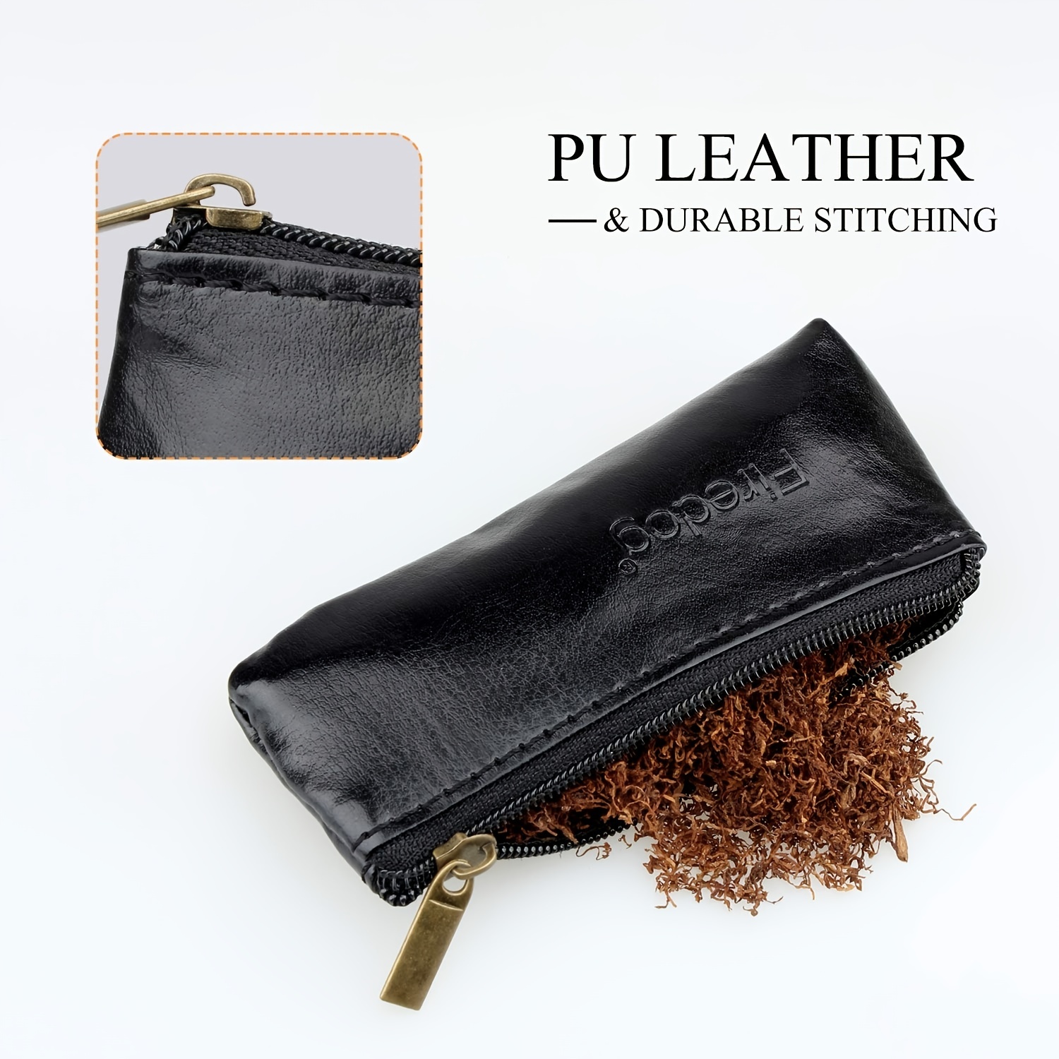 Leather Tobacco Bag: Portable Cigarette Rolling Pipe Bag - Temu