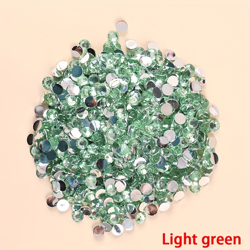 660 diamantes de imitación de uñas verde esmeralda, cristales para arte de  uñas, parte trasera plana, formas de varios tamaños, gemas verdes, piedras