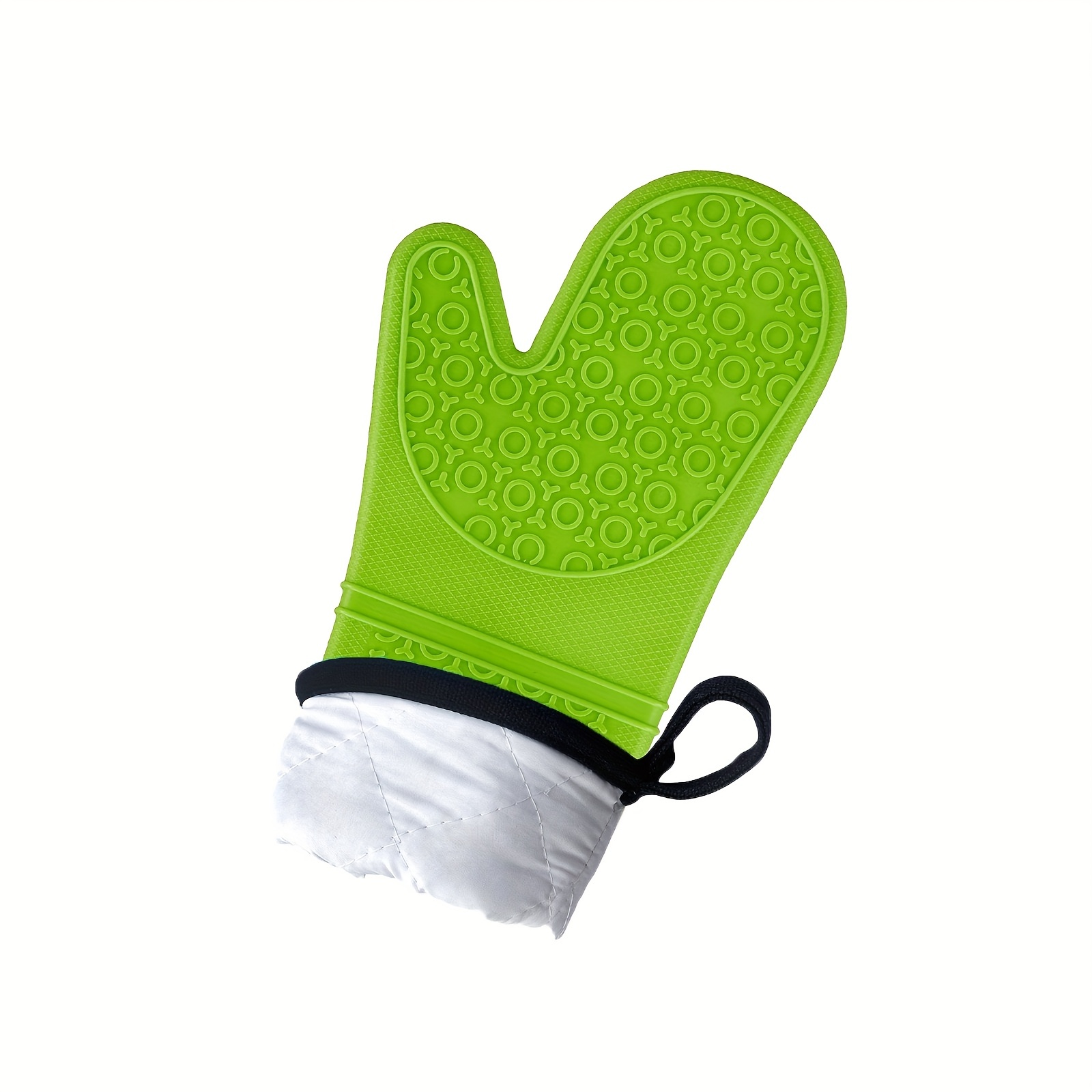 Silicone Oven Mitts Heat Resistant Gloves Kitchen Gloves 1 Pair Green