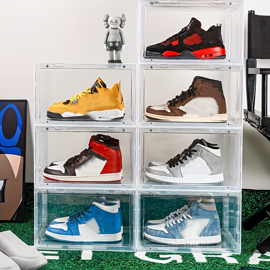 rangement chaussure Armoire à chaussures transparente, boîte de rangement,  boîte à chaussures épaisse anti-poussière, boîte