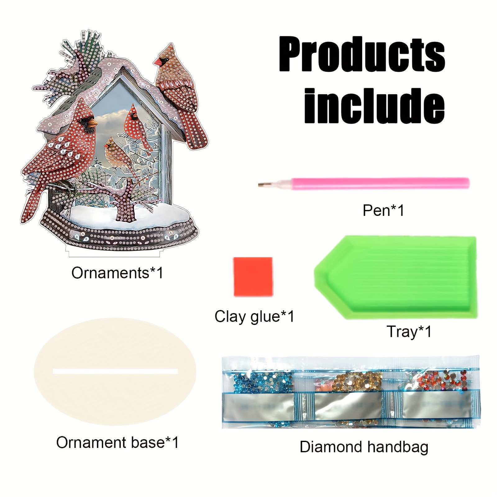 Christmas Diamond Painting Desktop Ornaments Kits Diamond - Temu