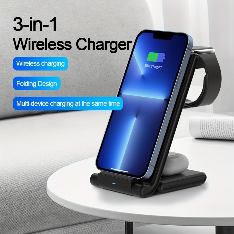 Chargeur sans Fil Rapide，Chargeur Induction Qi Compatible avec iPhone  14/13/12/11/ Pro/XS Max/XR/XS/X/8,AirPods 2/3/Pro,Samsung Galaxy