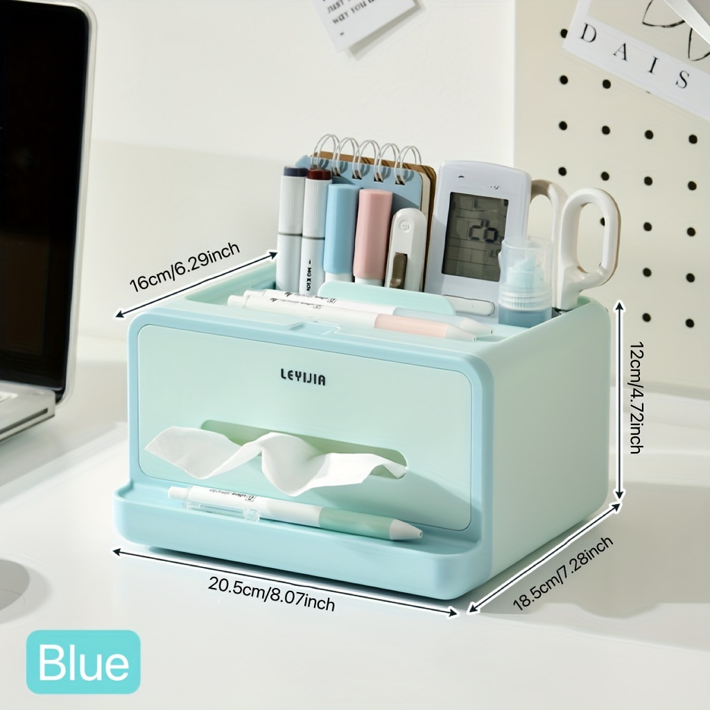 Multi-functional Storage Box, Macaron Color Office Desktop Storage