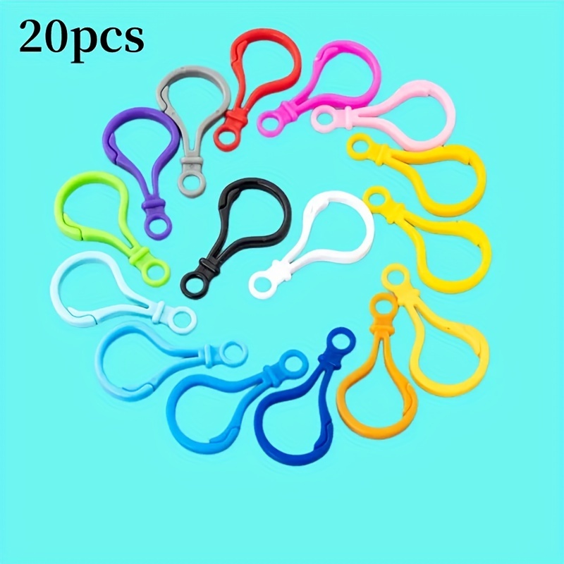 100Pcs Plastic Keychain Clips for Crafts - Lobster Claw Clasps for  Keychains for Crafts Plastic Keychain Clip for Backpack - Clip Keychain  Hooks