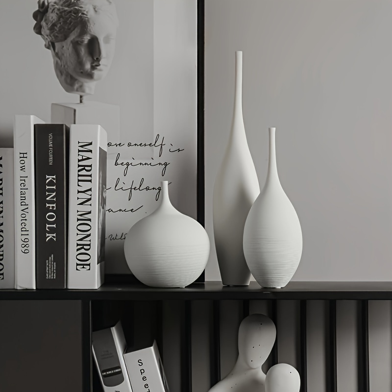Moderno E Minimalista Bianco Nero Vasi di Fiori Accessori Per La Casa Vasi  Decorativi Astratta Testa Umana Artigianato Ornamento per Soggiorno