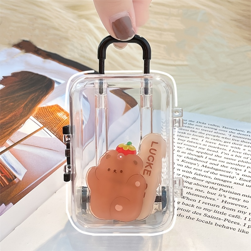 4 pièces Mini jouet en plastique valise de voyage boîte à bonbons