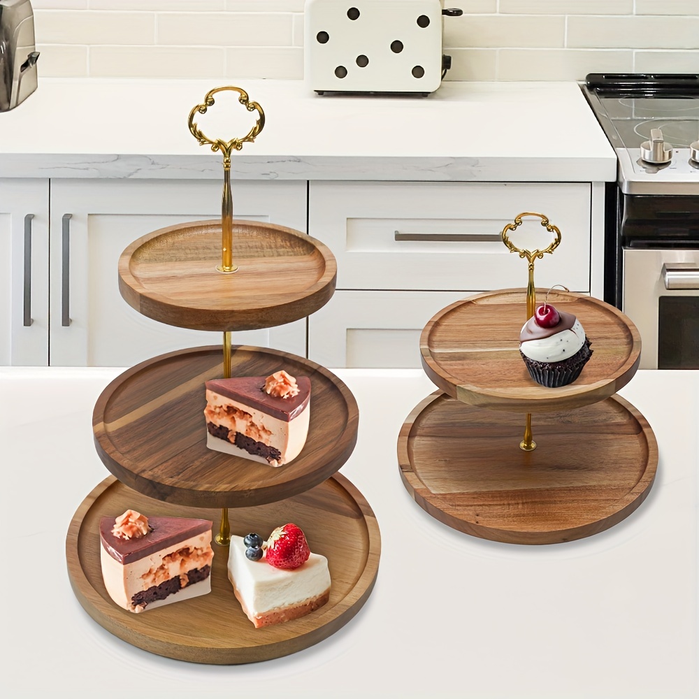 Square Wooden Cake Stand — East Vintage Charm