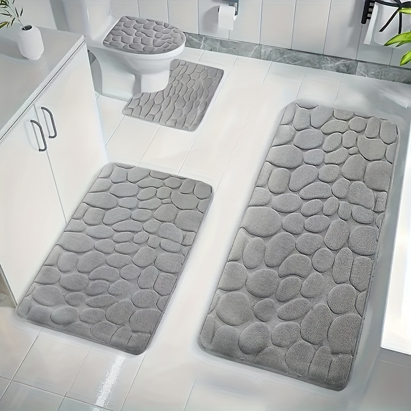 Double Splicing Bathroom Non-slip Mat With Suction Cup, Toilet Bathroom  Floor Mat, Anti-fall Washroom Shower Room Foot Mat, Rain Pad - Temu Austria