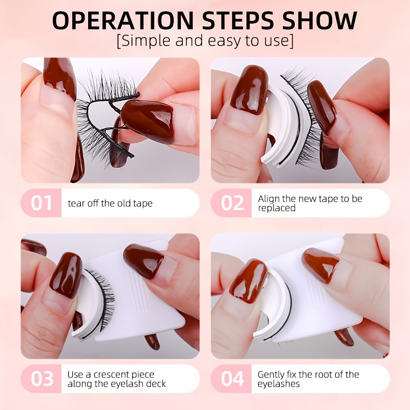 Self Adhesive False Eyelashes Portable Wearing Eyelashes No - Temu