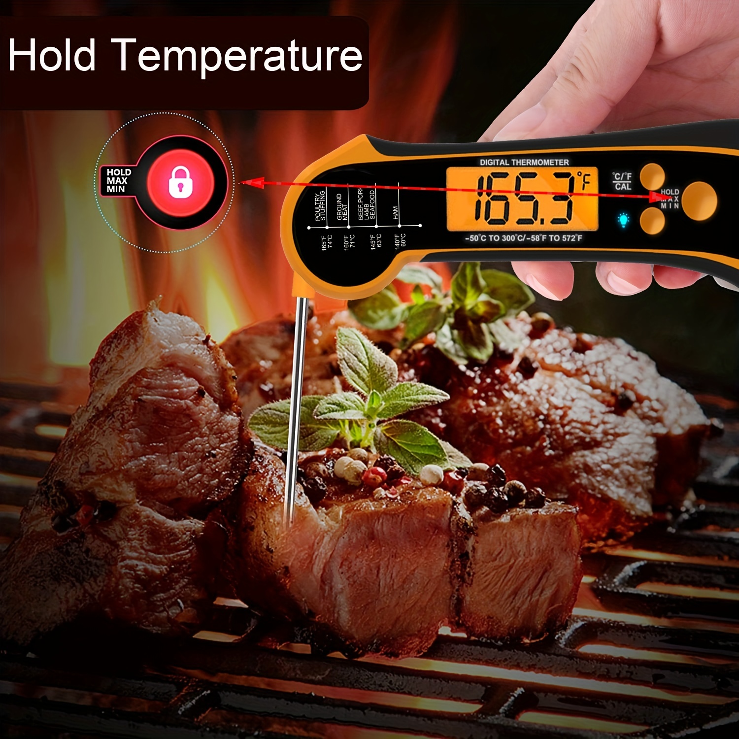 Meat Thermometers For Grilling Meat Thermometer Digital Meat - Temu