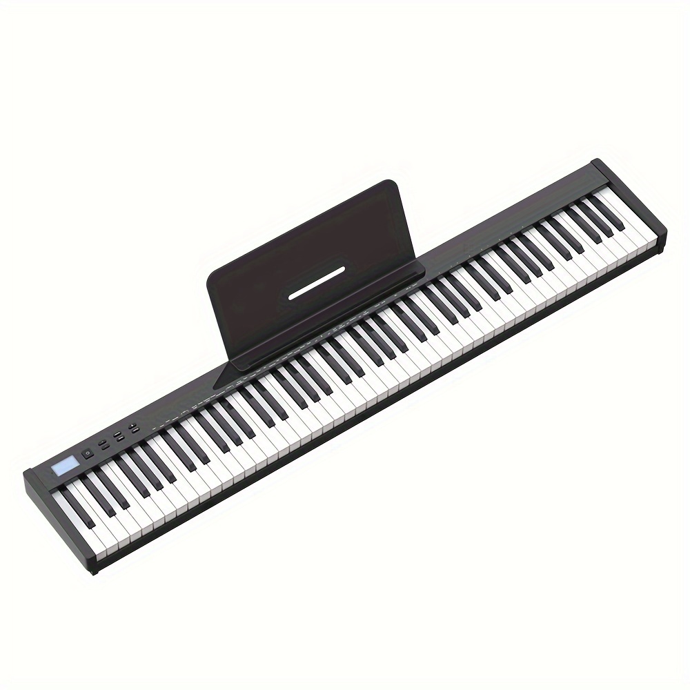 88 Keys Smart Folding Piano Black Foldable Electric Piano 88