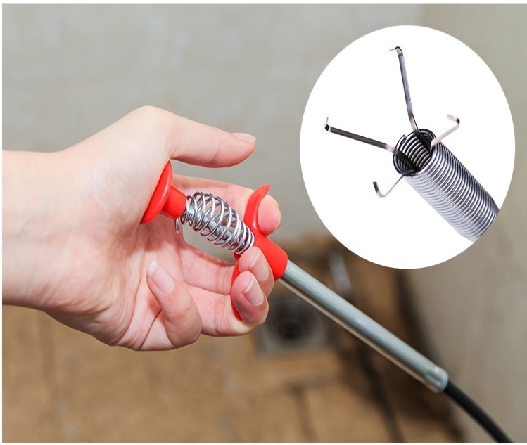 60cm Spring Pipe Dredging Tools, Drain Snake, Drain Cleaner Sticks Clog  Remover Cleaning Household for KitchenBending