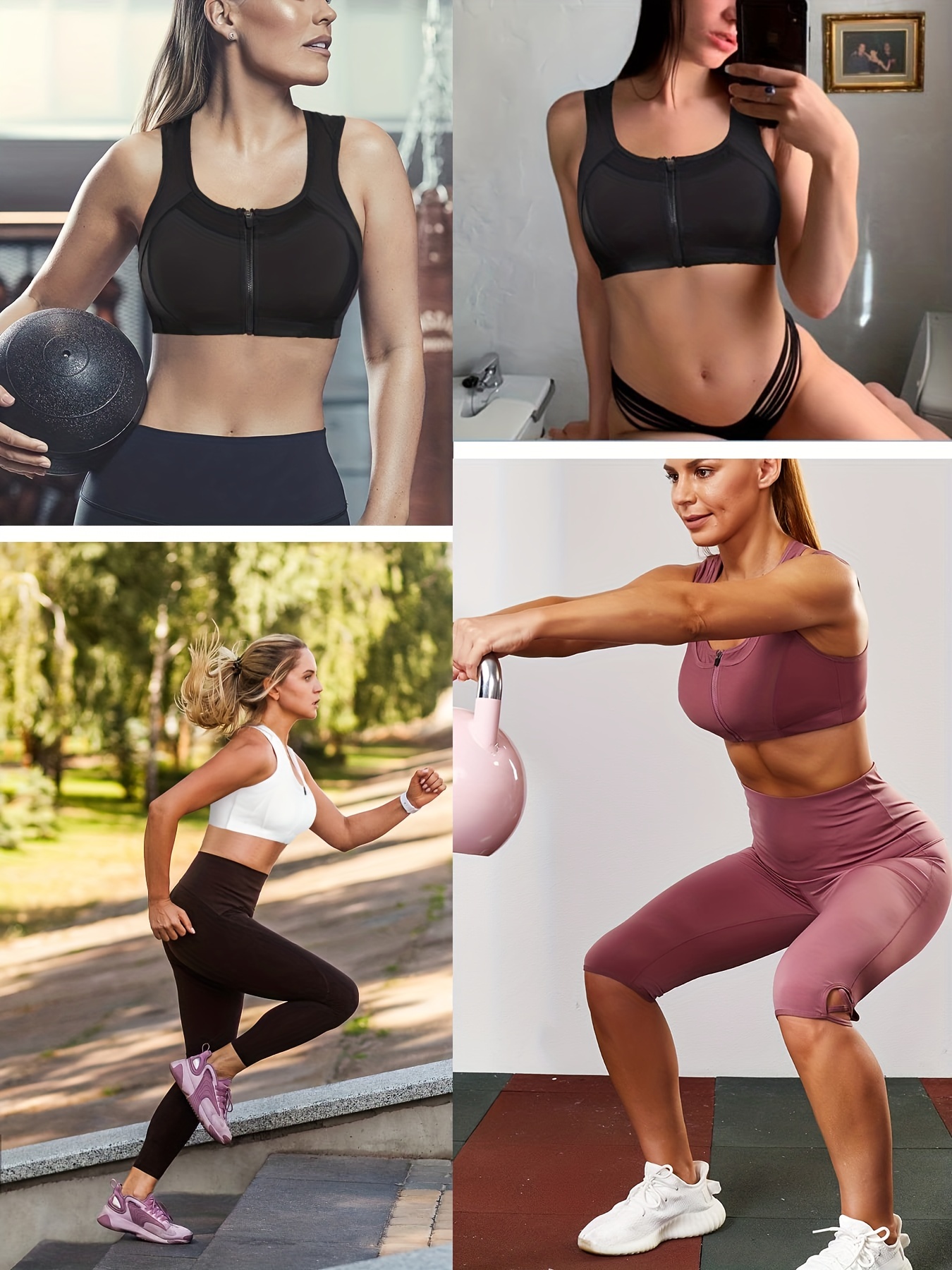 Gotoly Women's Sports Bras Wide Shoulder Strap Yoga Bras Fitness