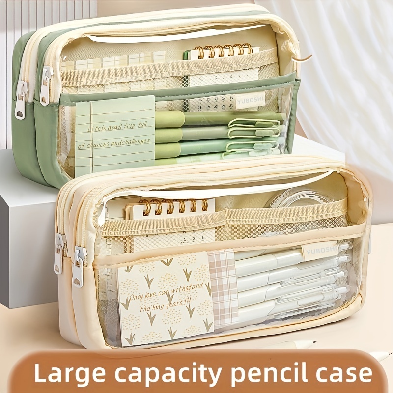 Pencil Case Green PencilCase Angoo Pencil Case Organised Pencil Bag Big  Capacity Pencil Pouch Bag Girls Teens College Office Supplies School  Supplies Organizer for Office & School（1 Piece,Green） : :  Stationery 