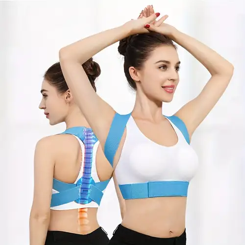Women Breast Support Posture Corrector Back Strap Bra - Temu