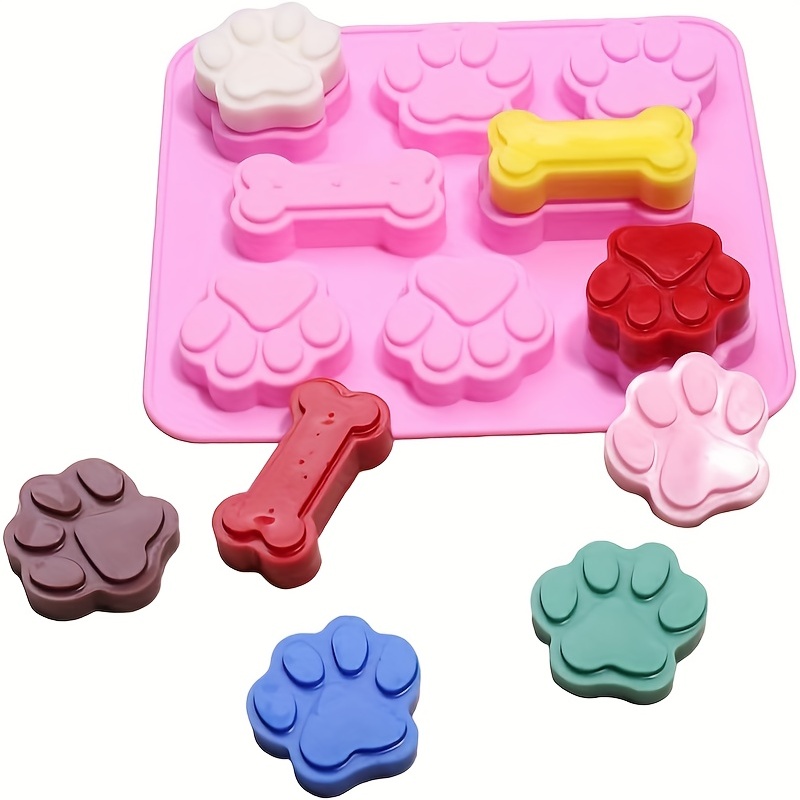 Puppy Dog Paw and Bone Silicone Molds Non-Stick Food Grade