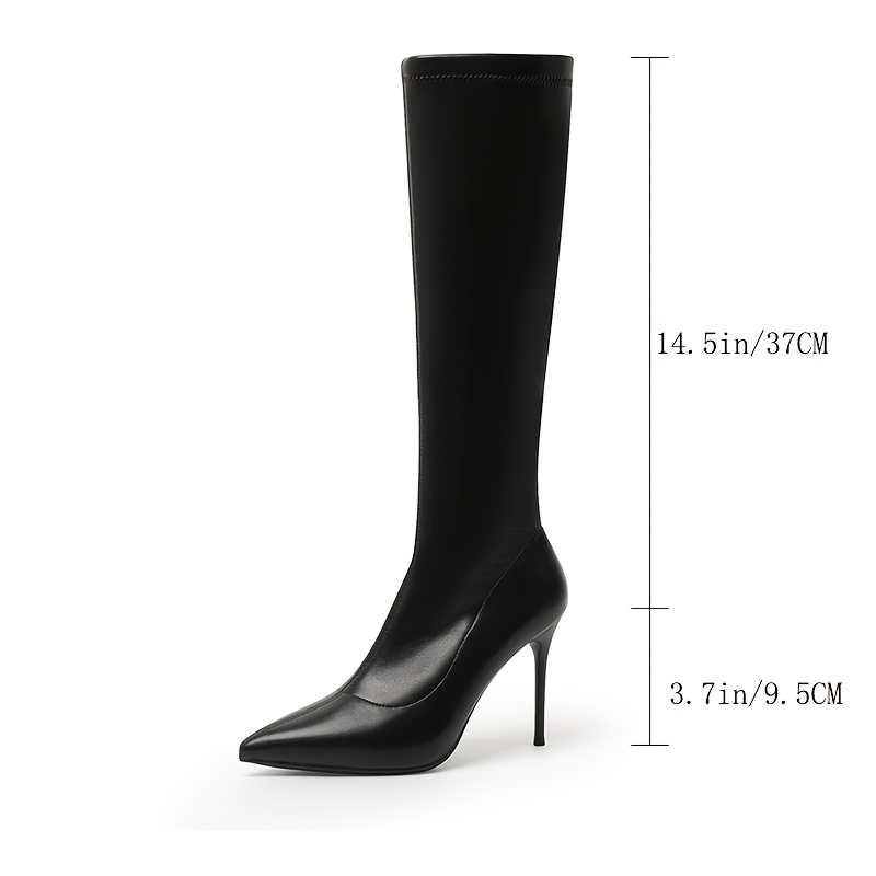Knee High Stiletto High Heel Booties Women's Shoes