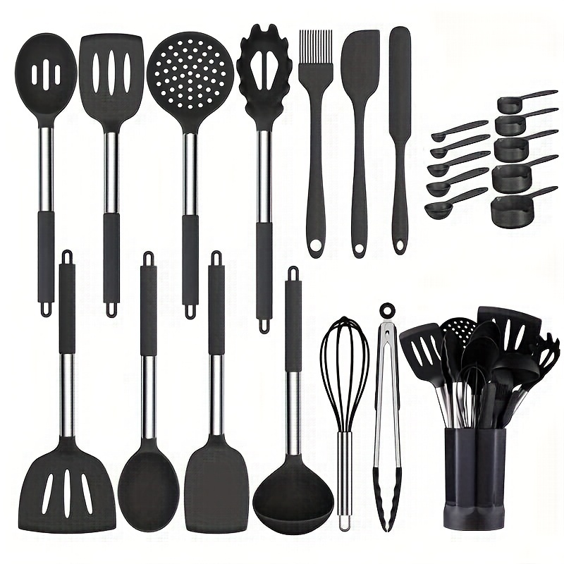 Silicone Cooking Utensil Set, 24Pcs Silicone Cooking Kitchen