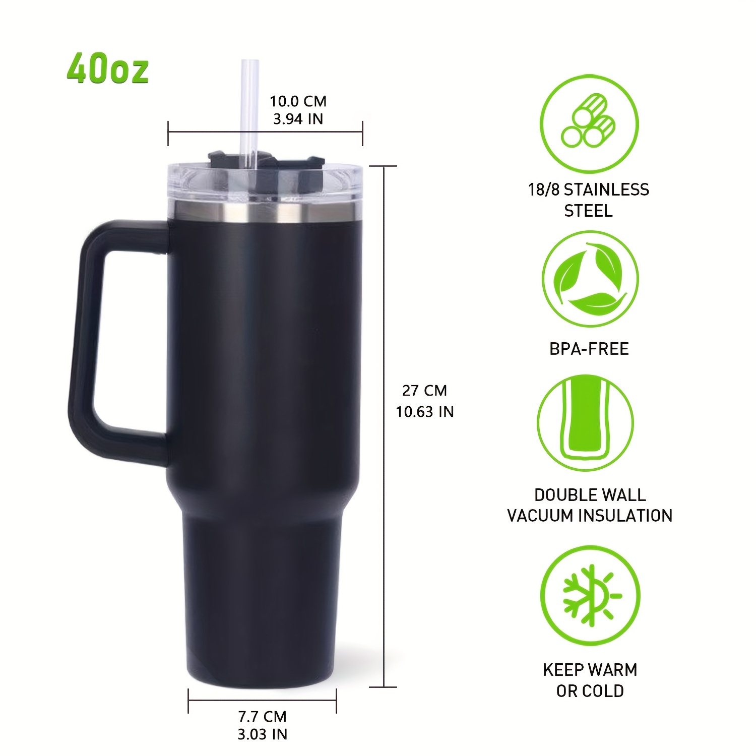 Thermos Bottle for Hot Drinks Travel Tea Flask Double Wall Insulated Tumbler with Handle Vacuum Sealed Coffee Mug Stainless Steel Tumbler Cups