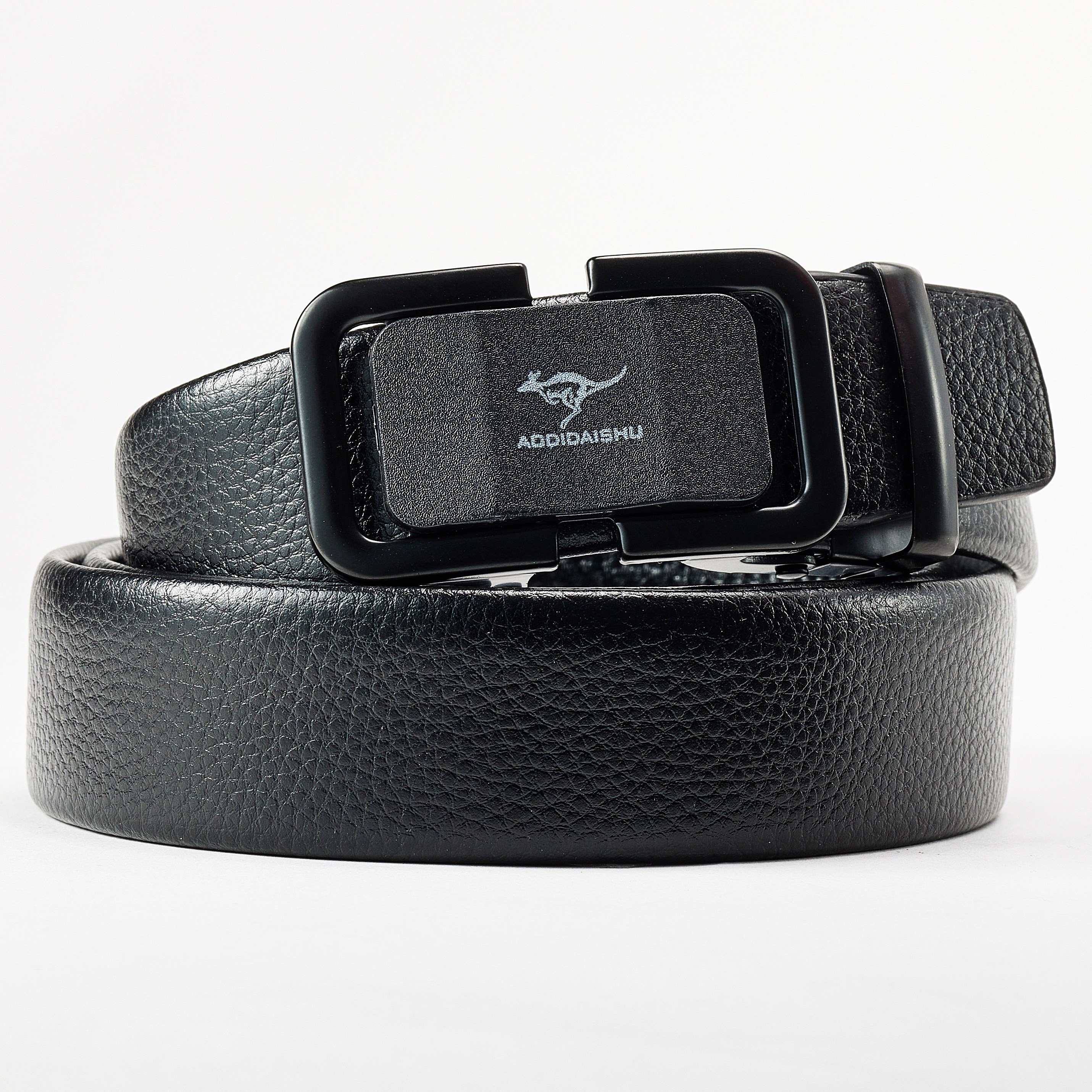 ADDIDAISHU Men's Business Automatic Buckle PU Leather Belt