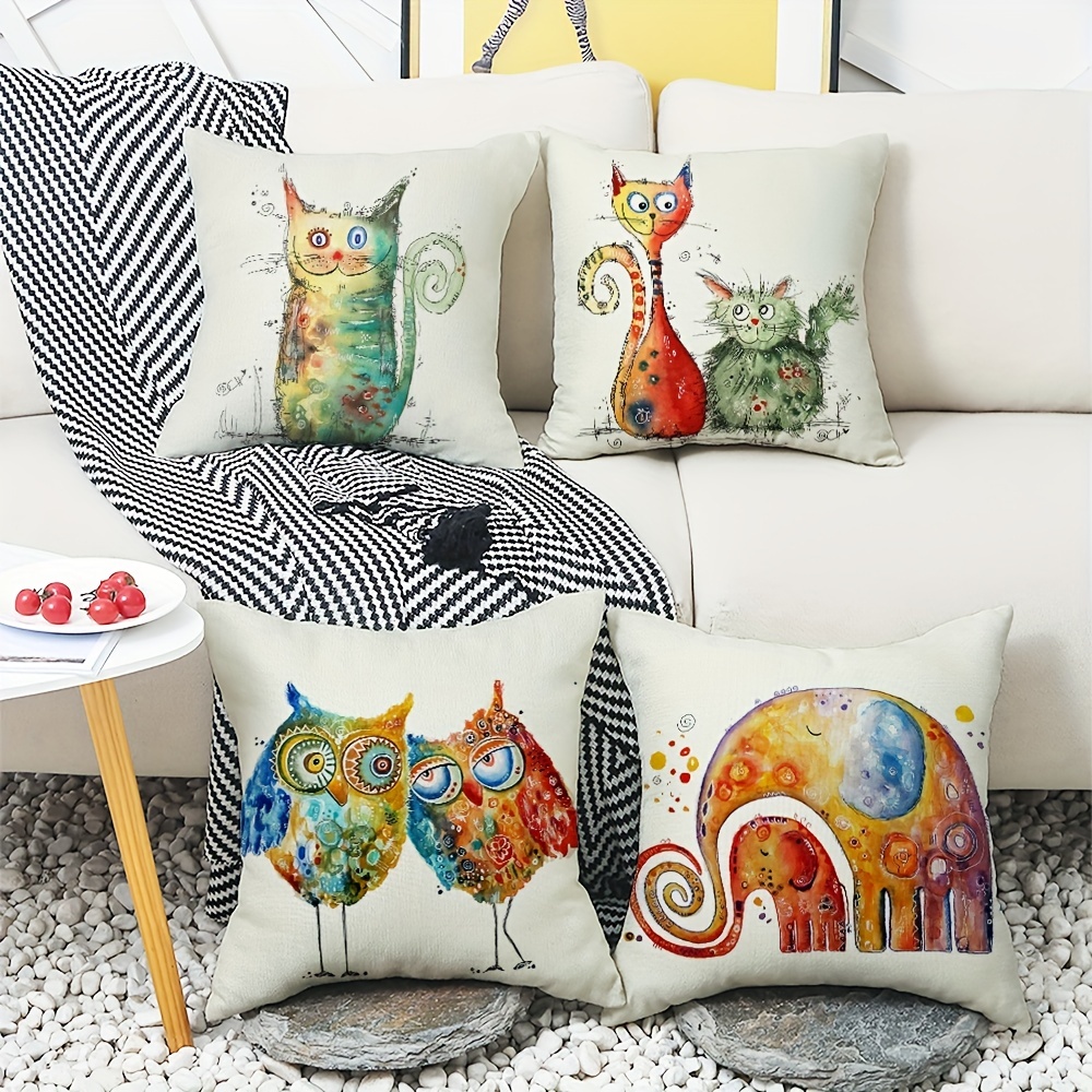 Elephant print outlet cushion