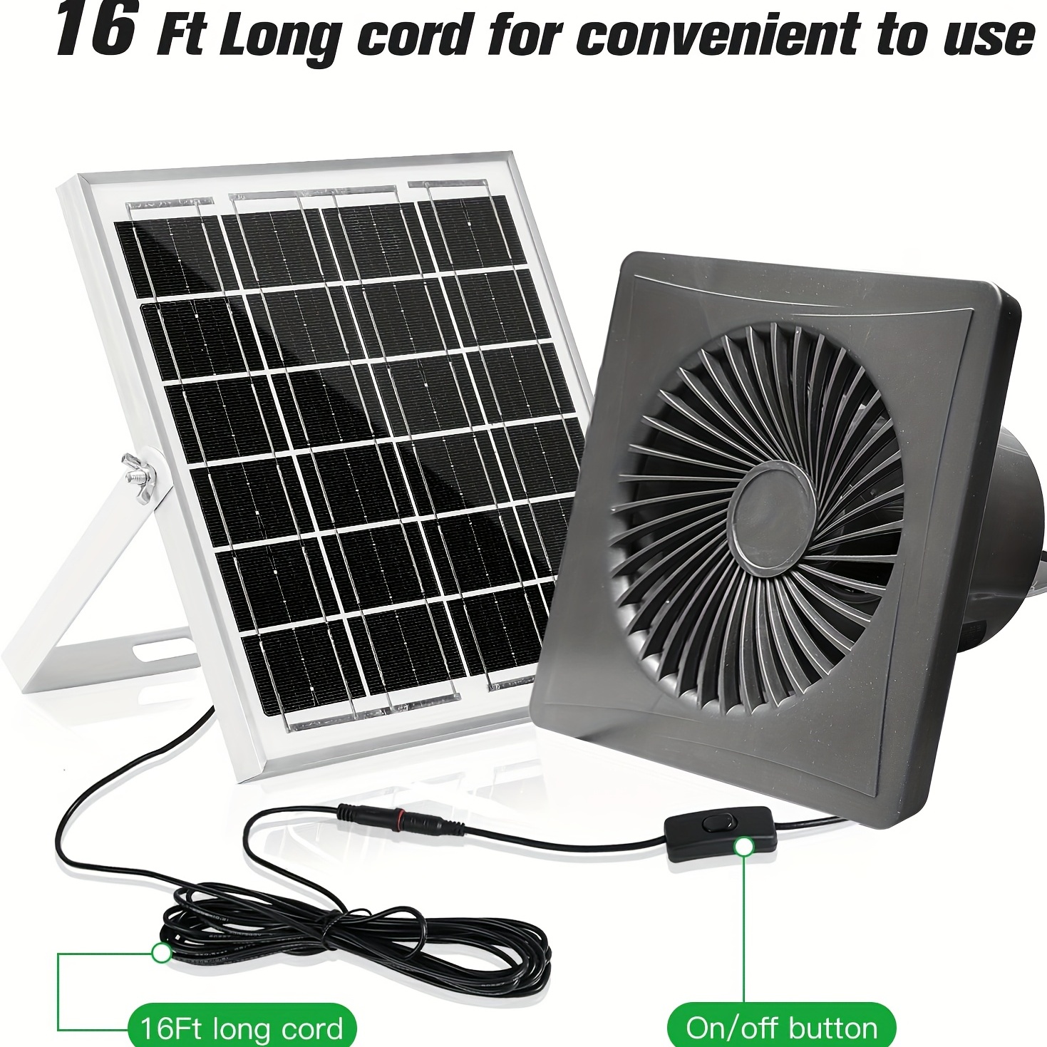 CREA 20w ventilateur d'extraction solaire extracteur d'air mini ventilateur  ventilateur alimenté par panneau solaire