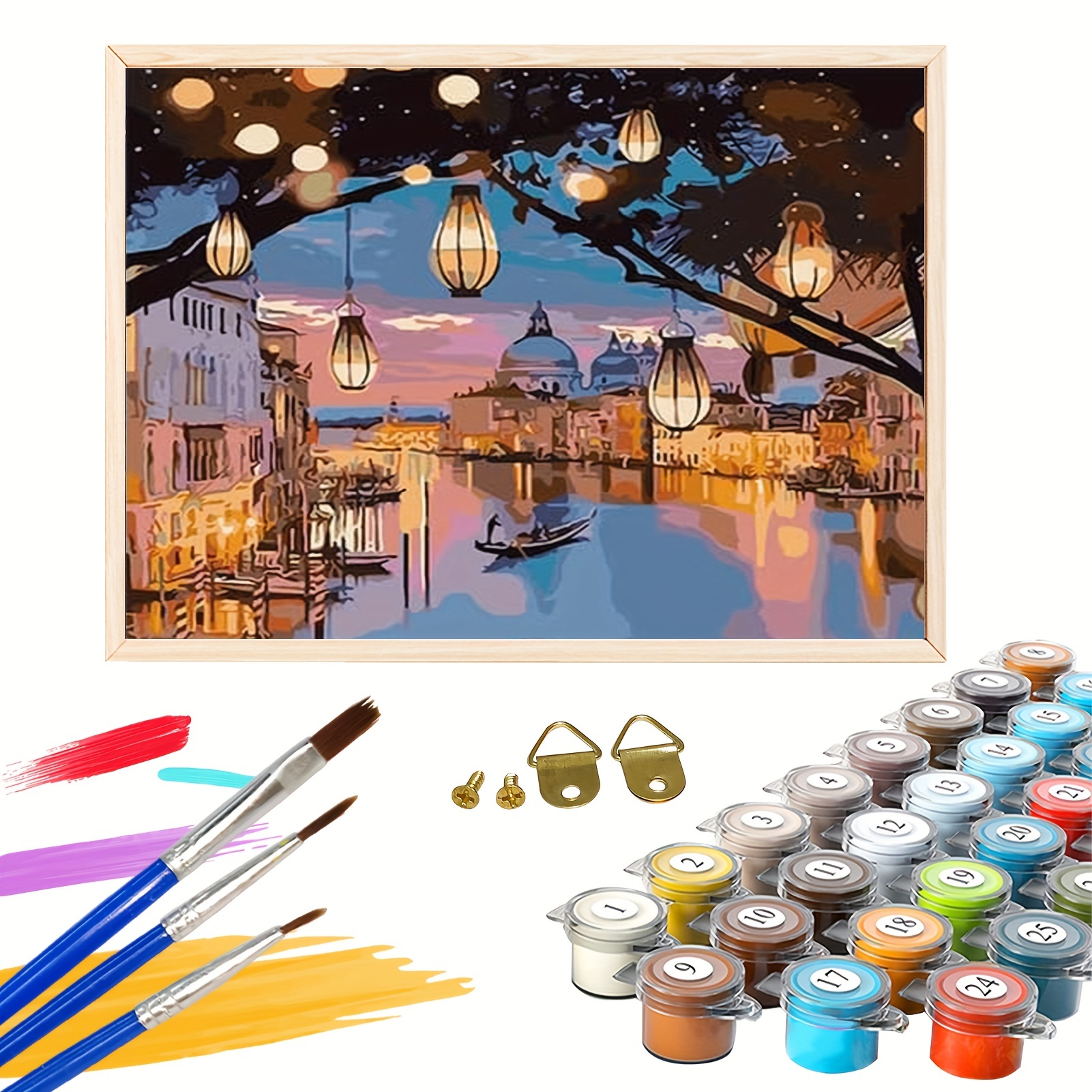 Paint by Number DIY Paint by Numbers Kit for Kids & Adults Beginner DIY  Acrylic Painting Kits,Gifts 12x16 inch(without framed) 