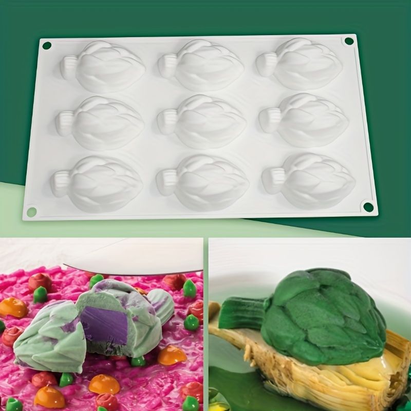 Silicone Cake Mold 9 Cavity Cake Mold 3d High Temperature - Temu