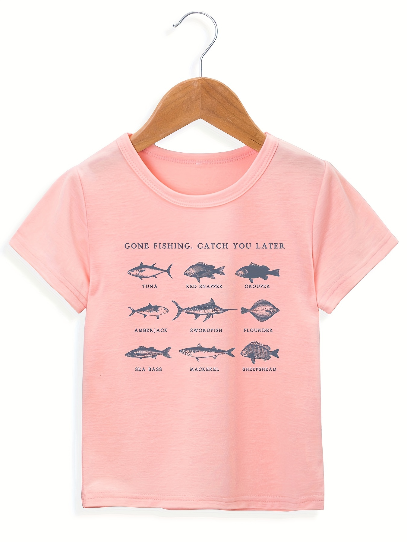 Boys Casual Trendy Cute Cartoon Fish Graphic T shirt Summer - Temu