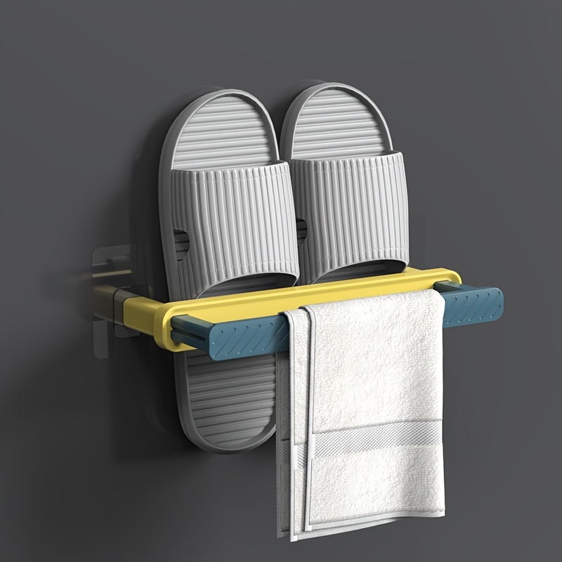 Bathroom Slipper Holder, Towel Rack, Over Door Shoe Drying Rack